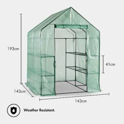 Premium Deep Walk In Greenhouse -HOMCO Garden Shop premium deep walk in greenhouse5061023960172 03c MP