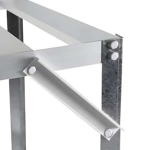 Primrose 1-Tier Traditional Garden Greenhouse Staging Silver 1.18m 4 Primrose 1-Tier Traditional Garden Greenhouse Staging Silver 1.18m - Image 2