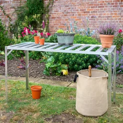 Primrose 1-Tier Traditional Garden Greenhouse Staging Silver 1.18m 9 Primrose 1-Tier Traditional Garden Greenhouse Staging Silver 1.18m -HOMCO Garden Shop primrose 1 tier traditional garden greenhouse staging silver 1 18m5055773024741 04c MP
