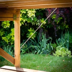 Primrose 2 Tier Garden Greenhouse Staging Easy Store Folding Wooden Shelving 1.83m -HOMCO Garden Shop primrose 2 tier garden greenhouse staging easy store folding wooden shelving 1 83m5055837218413 04c MP