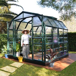 Rion Grand Gardner Green 8x8 Greenhouse -HOMCO Garden Shop rion grand gardner green 8x8 greenhouse7290103121570 01i bq