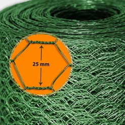 Simpa 0.9M X 25M Green PVC Coated Galvanised Steel Wire Garden Fencing -HOMCO Garden Shop simpa 0 9m x 25m green pvc coated galvanised steel wire garden fencing0793198251247 03c MP