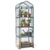 VonHaus 4 Tier Mini Plastic PVC Greenhouse, Small Plant House/Grow House For Garden, Roll Up Zip Panel Door, Easy No Tool Assembly -HOMCO Garden Shop vonhaus 4 tier mini plastic pvc greenhouse small plant house grow house for garden roll up zip panel door easy no tool assembly5060192527650 01c MP