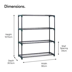 VonHaus Greenhouse Staging Unit, 4 Tier Steel Shelving For Greenhouse, Storage Racking Outdoor Plant Stand Display, Pack Of 2 7 VonHaus Greenhouse Staging Unit, 4 Tier Steel Shelving For Greenhouse, Storage Racking Outdoor Plant Stand Display, Pack Of 2 -HOMCO Garden Shop vonhaus greenhouse staging unit 4 tier steel shelving for greenhouse storage racking outdoor plant stand display pack of 25060192527698 02c MP
