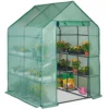 VonHaus Walk In Greenhouse W/ 8 Shelves & Weatherproof Plastic Cover, Plant House/Grow House, Roll Up Zip Door, No Tool Assembly -HOMCO Garden Shop vonhaus walk in greenhouse w 8 shelves weatherproof plastic cover plant house grow house roll up zip door no tool assembly5056115701351 01c MP