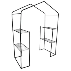 Walk In Greenhouse With PVC Cover Garden Grow Growing Room With Shelves -HOMCO Garden Shop walk in greenhouse with pvc cover garden grow growing room with shelves5056316385701 02c MP