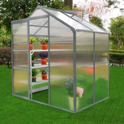 Weather Resistant Aluminium Greenhouse 6ft X 4ft 7 Weather Resistant Aluminium Greenhouse 6ft X 4ft -HOMCO Garden Shop weather resistant aluminium greenhouse 6ft x 4ft5055986127062 02c MP