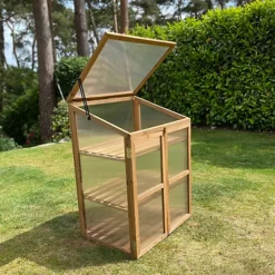 Wooden Framed Polycarbonate Growhouse Mini Greenhouse -HOMCO Garden Shop wooden framed polycarbonate growhouse mini greenhouse5060266599071 03c MP