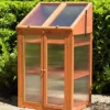 Wooden Greenhouse 3 Tier Mini Double Door Coldframe Indoor Outdoor For Growing Flowers, Plants, Growth House & Lockable Lid -HOMCO Garden Shop wooden greenhouse 3 tier mini double door coldframe indoor outdoor for growing flowers plants growth house lockable lid5012237845915 01c MP